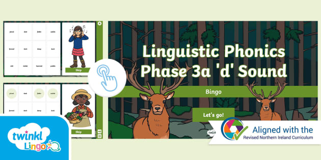 Linguistic Phonics Phase 3a 'd' Sound Bingo Game - Twinkl