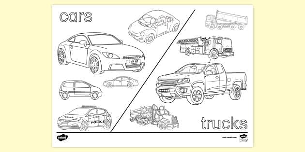 cool cars and trucks to draw