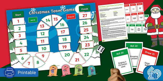 Christmas Team Game | Twinkl Board Games (teacher made)