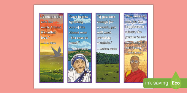 Caring Quote Bookmarks (Teacher-Made) - Twinkl