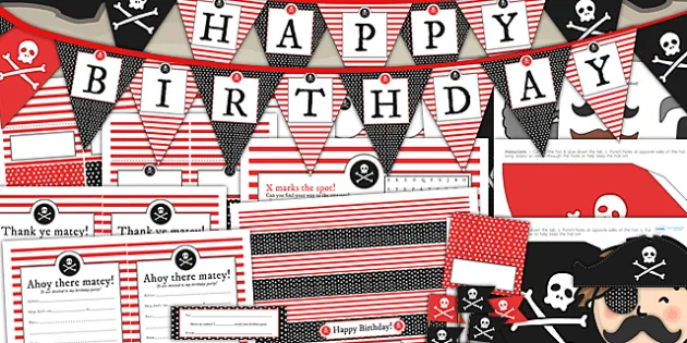 Pirate Themed Birthday Party Pack (teacher made) - Twinkl