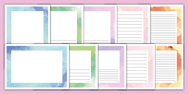 T Ad 1186 Watercolour Border Resource Pack Page Borders  Ver 1 
