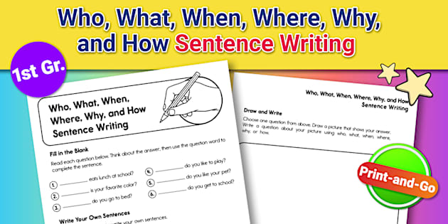 First Grade Who What When Where Why and How Writing First Grade Who What When Where Why and How Writing