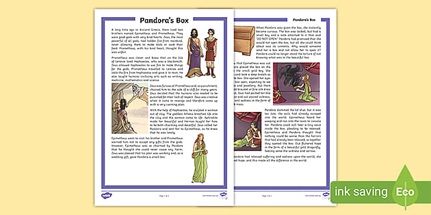 Pandoras Box Ancient Greek Myth Display Posters Greek Mythology lupon