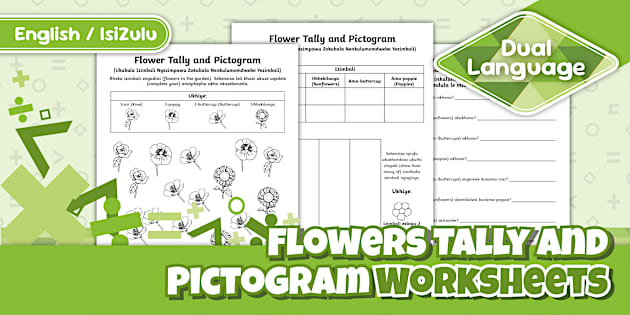 Activity Pags For Grade R Grade 4 Maths - Term 1 - Flowers Tally and Pictogram Worksheets ...