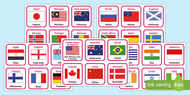 Country Shapes and Flags Flashcards (Teacher-Made) - Twinkl