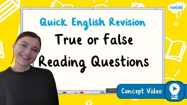 FREE! - True or False Reading Questions | KS2 English Concept Video