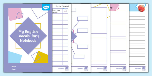My English Notebook Underground Page De Garde E Notebook vocabolario inglese (teacher made) - Twinkl