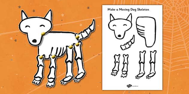 FREE! - Make a Moving Dog Skeleton Cutting Activity (A4) to Support Teaching