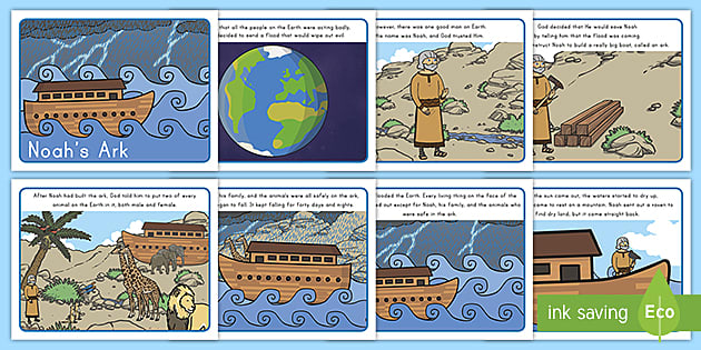 Noah's Ark Story Cards (teacher made) - Twinkl