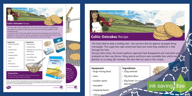 Celtic Oatcakes Recipe (teacher made) - Twinkl