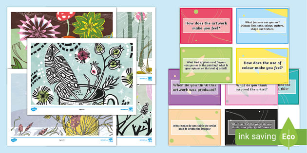 Angie Lewin Inspired Photopack and Prompt Questions - Twinkl