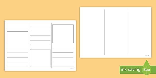 Blank Leaflet Template - A5 Leaflet Template | Twinkl