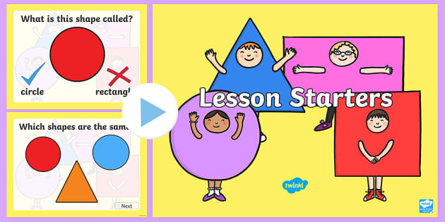 Pre-Early Level Milestones 2D Shapes Lesson Starters PowerPoint