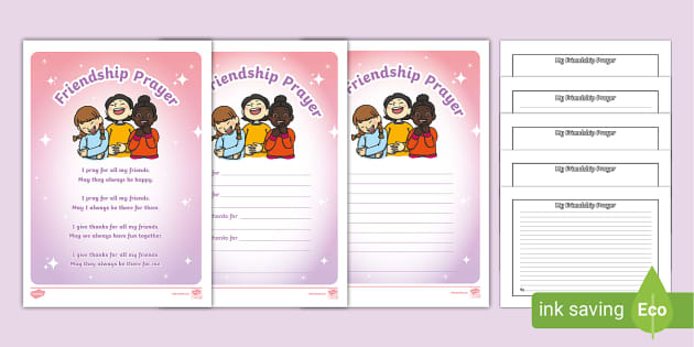 Friendship Prayer and Activity Pack (Teacher-Made) - Twinkl