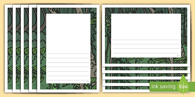 Jungle & Rainforest Border Writing Paper | Primary Resources