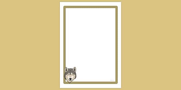FREE! - Wolf Page Border | Page Borders | Twinkl - Twinkl