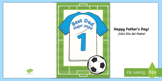 Football Themed Father S Day Gift Card Template English Spanish