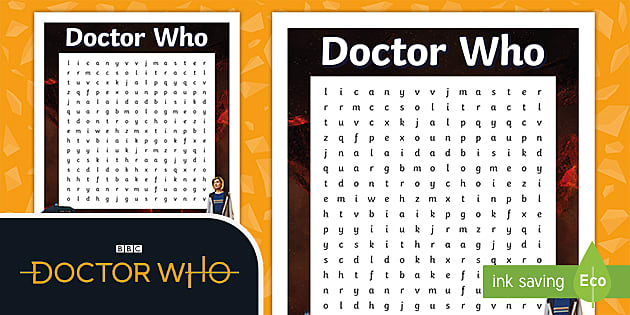 FREE! - Doctor Who Word Search | BBC | Educational Resources