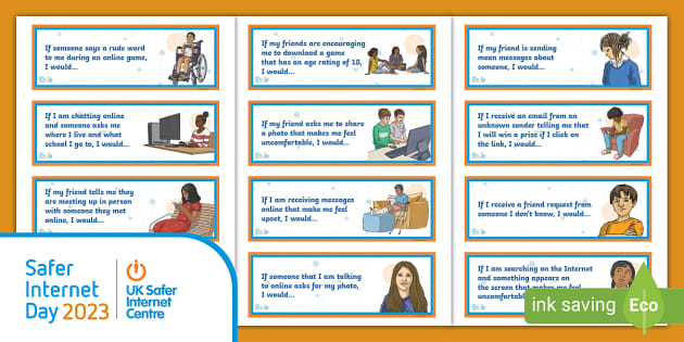 FREE! - Safer Internet Day: Online Safety Sentence Starters KS2