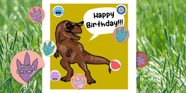 Roarsome Birthday Card, Dinosaur Birthday Card, Dino Birthday Card, Cute  Dinosaur Birthday Card
