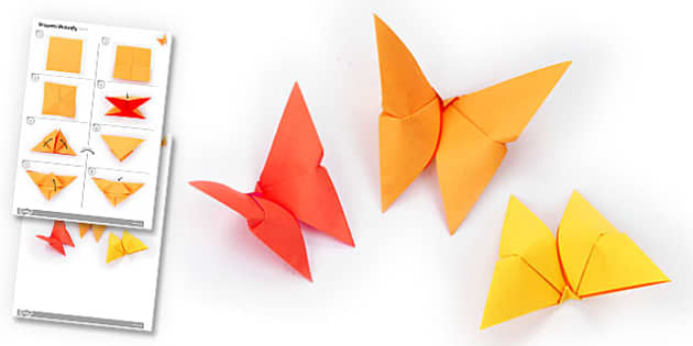 Origami Butterfly Activity - origami, butterfly, activity, paper