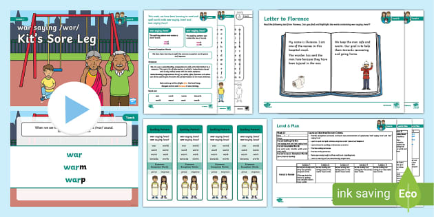 'war' saying /wur/ Lesson Pack - Level 6 Week 23 Lesson 1