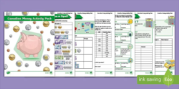 Canadian Money Intermediate Financial Literacy Activity Pack