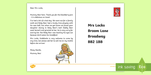 Goldilocks And The Three Bears 'b' Phoneme Spotter Postcard