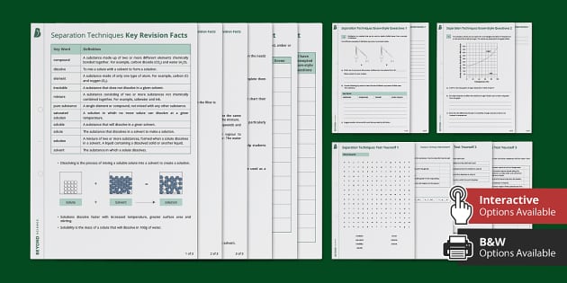 KS3 Separation Techniques Revision Pack | Beyond Secondary