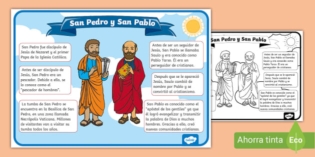 Infografía de San Pedro y San Pablo (teacher made) - Twinkl