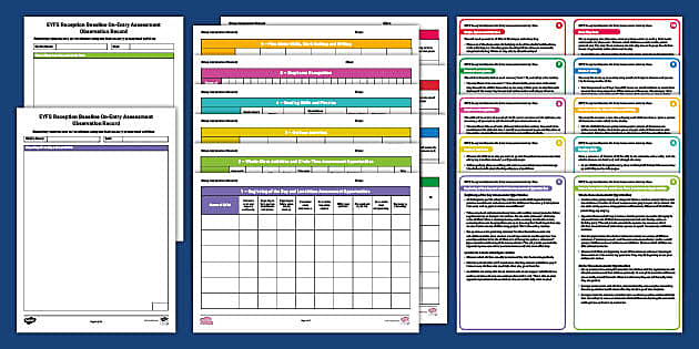 EYFS Reception Baseline On-Entry Assessment Activities (New EYFS 2021)