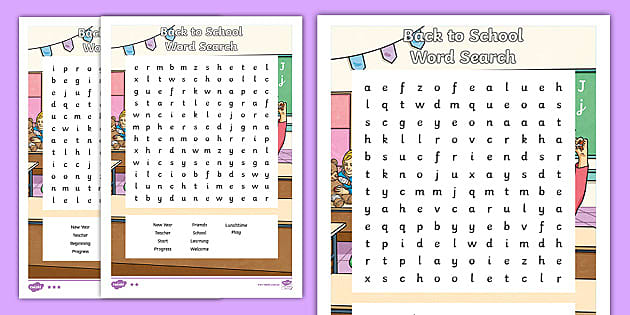 Crash Course Podcast Back School Differentiated Word Search