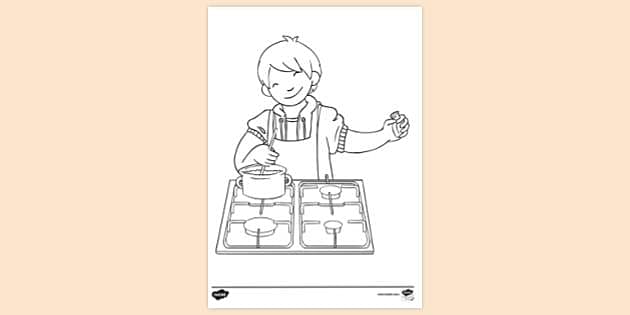 FREE! - Utensils Colouring Page - Primary Resources - Twinkl