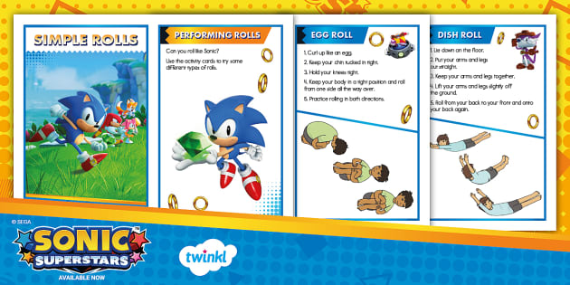 FREE Sonic: Simple Rolls for PE Activity Cards - Twinkl