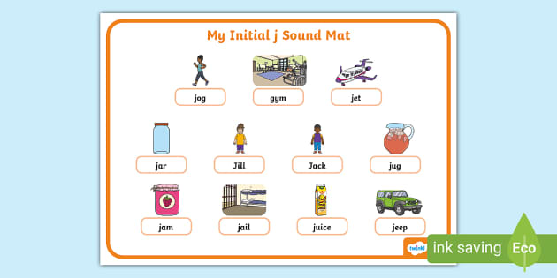 Initial j Sound Mat (صُمم من قبل مُختصّين)