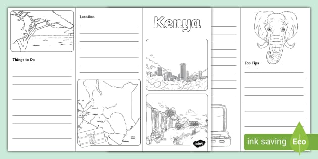 The Kenya Travel Leaflet Template is perfect for a country study of The Kenya Travel Leaflet Template is perfect for a country study of