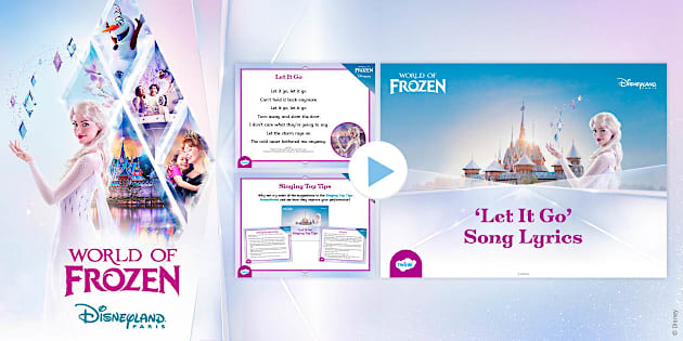 Frozen Powerpoint Theme World of Frozen: Song Lyrics PowerPoint