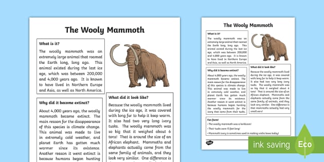 all about the woolly mammoth fact file great canadian animals