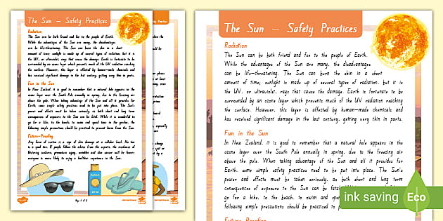 Sun Safety Questions For Kids