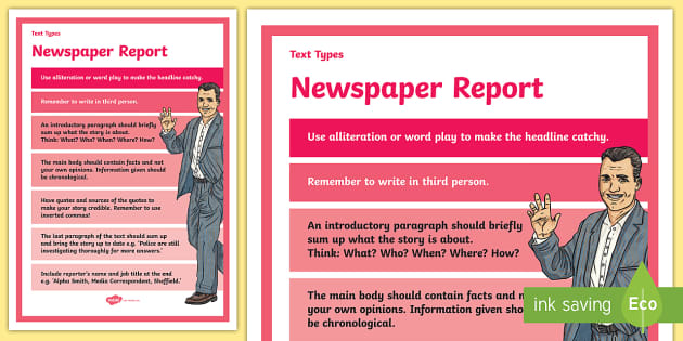 structure of a newspaper report