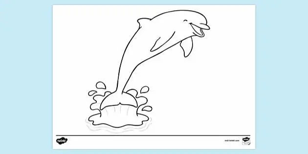 (teacher　FREE!　Colouring　Dolphin　Colouring　Sheets　made)