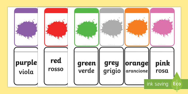 Colors in italian  learn italian for kids 