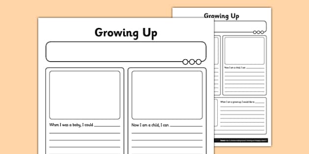 Growing Up Cut-Outs (Teacher-Made) - Twinkl