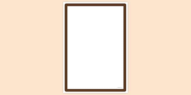 FREE! - Brown Page Border | Page Borders | Twinkl - Twinkl