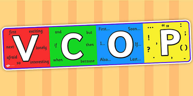 VCOP Display Banner - display banner, display, vcop, vocabulary