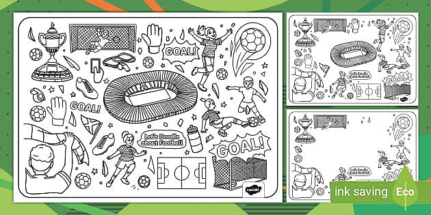Let's Doodle About Scottish Football Colouring Pages