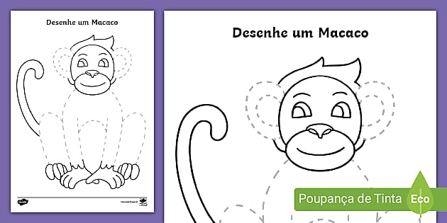 Desenhe um Macaco Atividade de Controle de Lápis - Twinkl