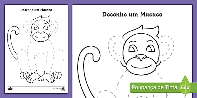 Arquivos desenho macaco - Atividades para a Educação Infantil - Cantinho do  Saber