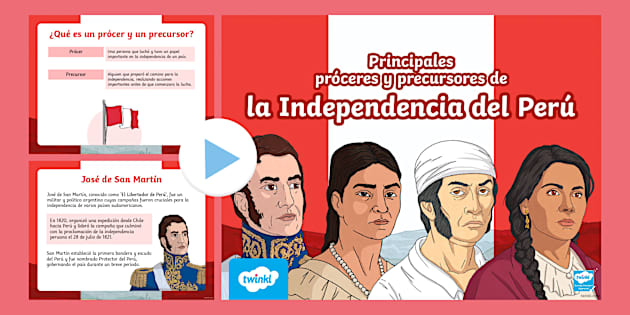 Próceres Y Precursores De La Independencia Del Perú | Twinkl